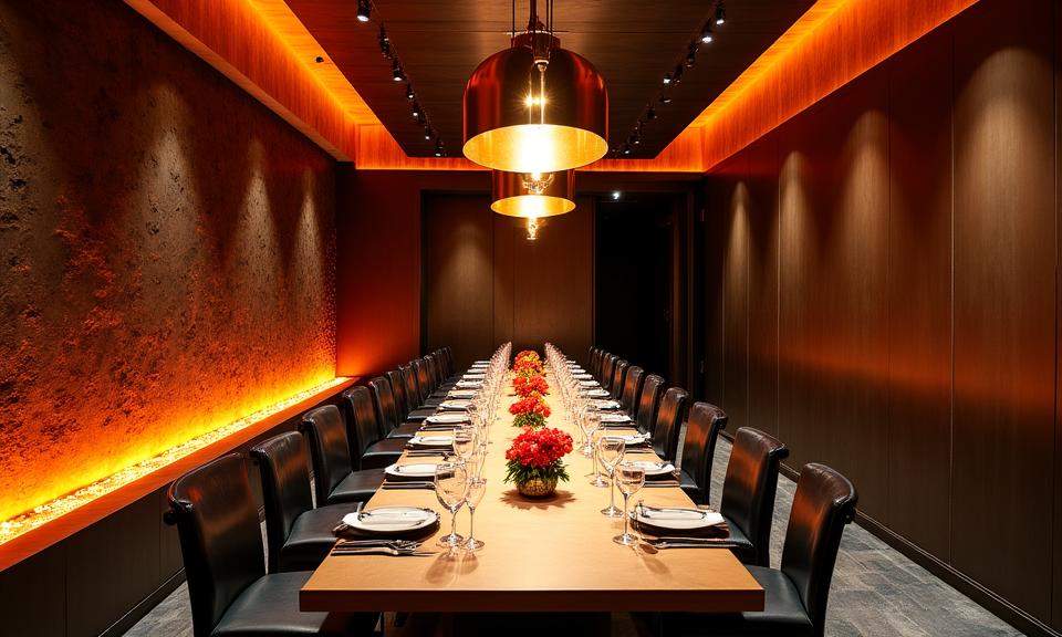 ห้องอาหารส่วนตัวที่ตกแต่งอย่างสวยงาม