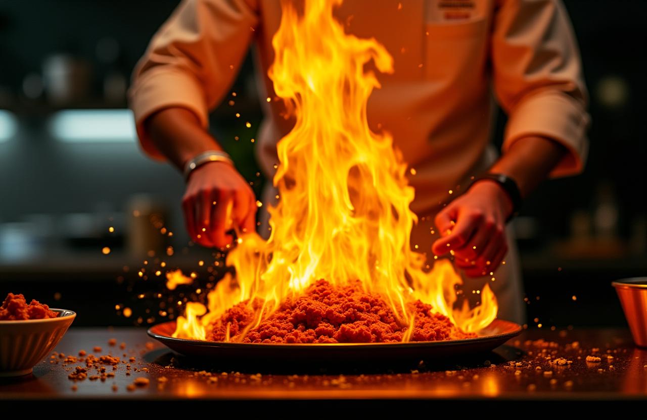 การจัดเลี้ยงอาหารไทยสไตล์ภูเขาไฟ